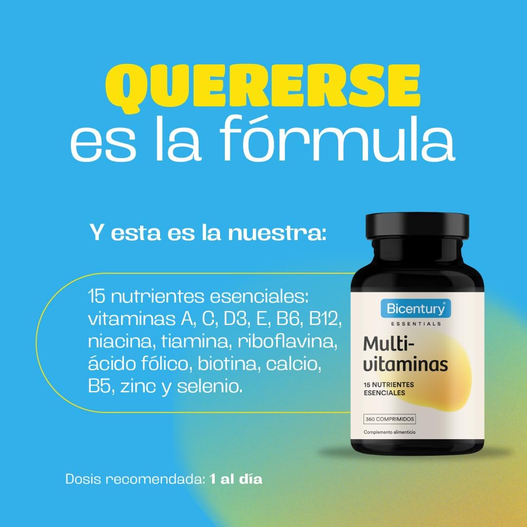 Thumbnail 3 de Bicentury Multivitaminas y Minerales 🌿 360 Comprimidos, 1 Año