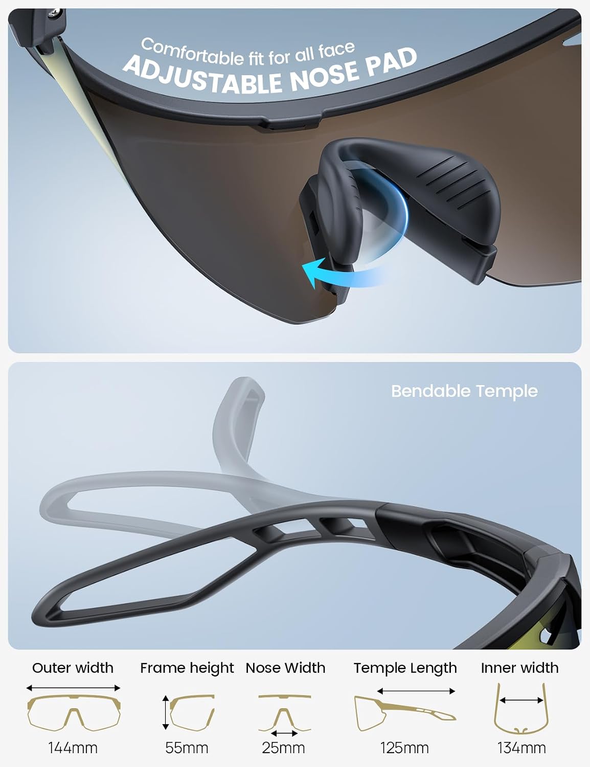 Thumbnail 5 de Lamicall Polarized Cycling Sunglasses 24g 🕶