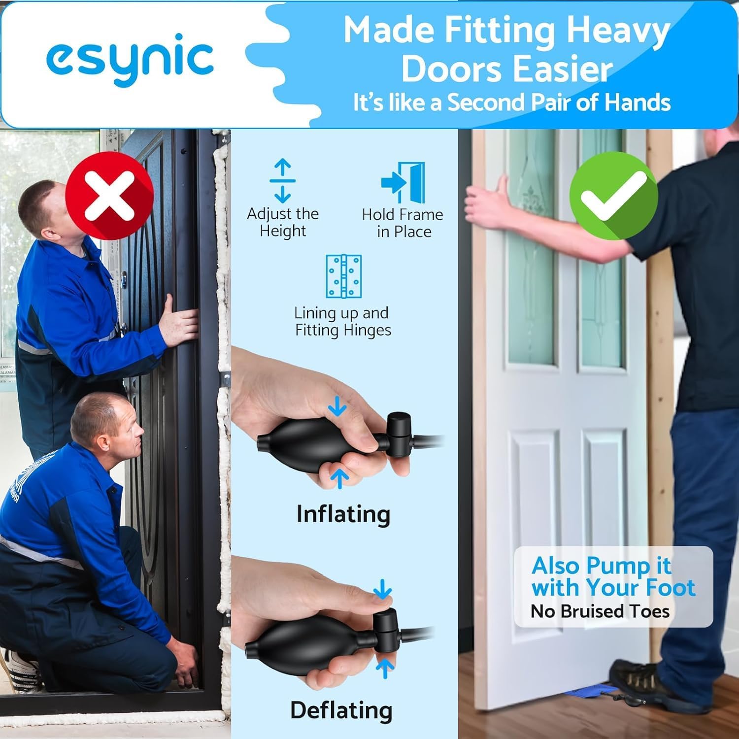 Detalle 2 de eSynic Air Wedge 297 lbs lifting bag