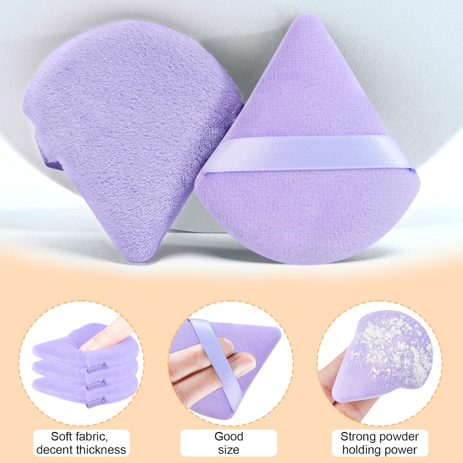 Detalle de DUAIU 16 Spugnette Trucco Make Up: Set di Beauty Blender Riutilizzabili, 2 in 1, con Contenitore Portatile