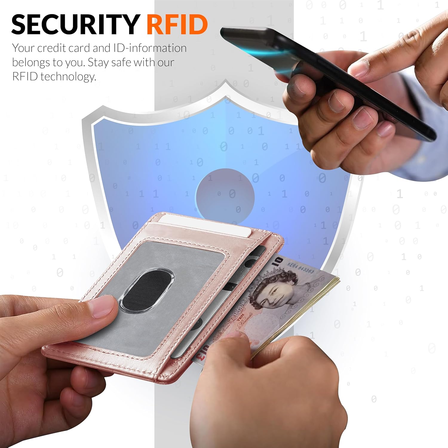 Thumbnail 1 de Slim RFID card wallet up to 7 Hafaa