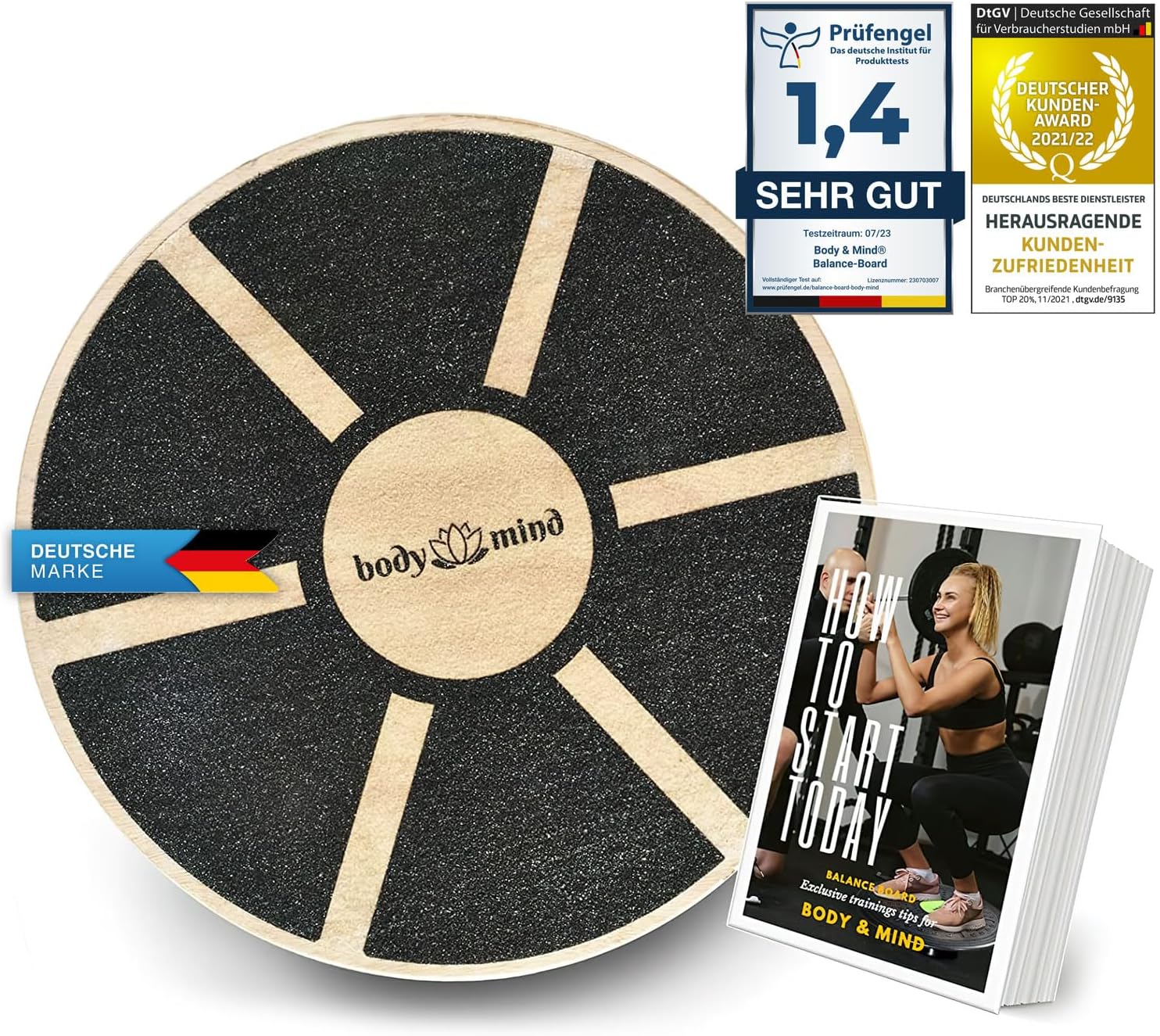 Balance-Board Deluxe Wackelbrett – Physiotherapie-Training mit kostenlosem E-Book