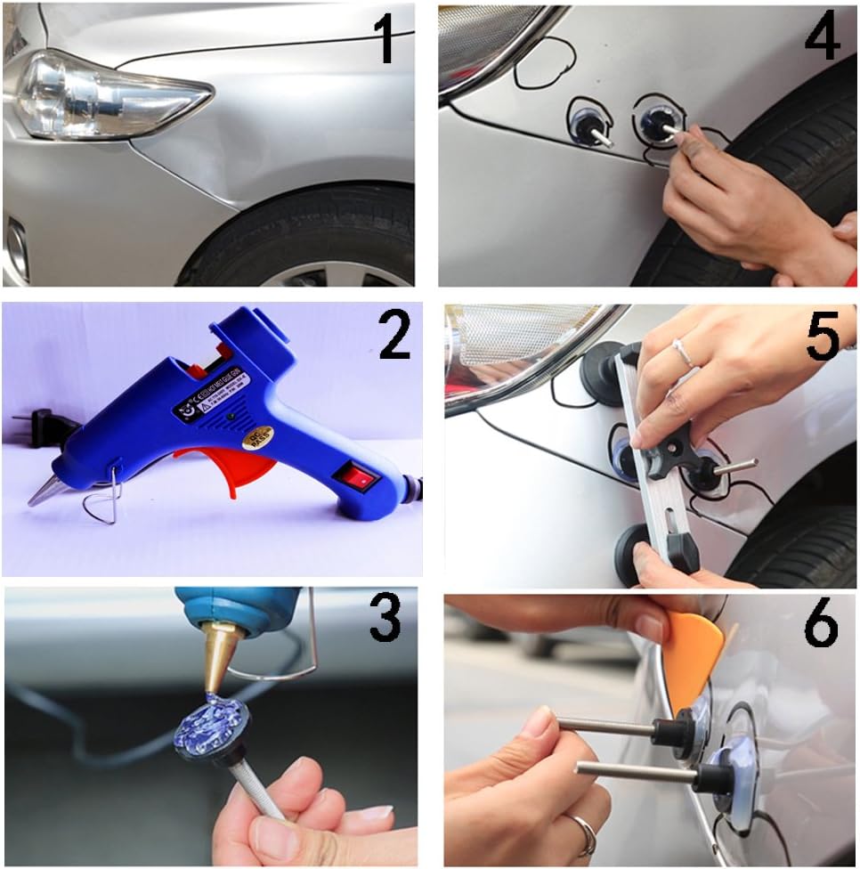Thumbnail 2 de Uolor Car Dent Repair Kit (Paintless Dent Removal Set) with Hot Melt Glue Gun & Dent Puller Tabs