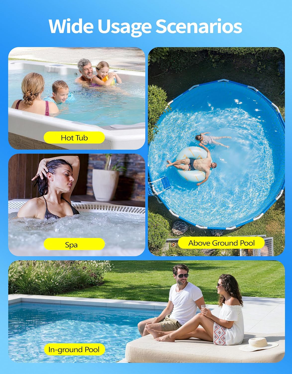 Thumbnail 6 de LanBlu Poolsauger Akku mit Doppelbürstenkopf – Bodensauger mit Teleskopstange bis 250 cm