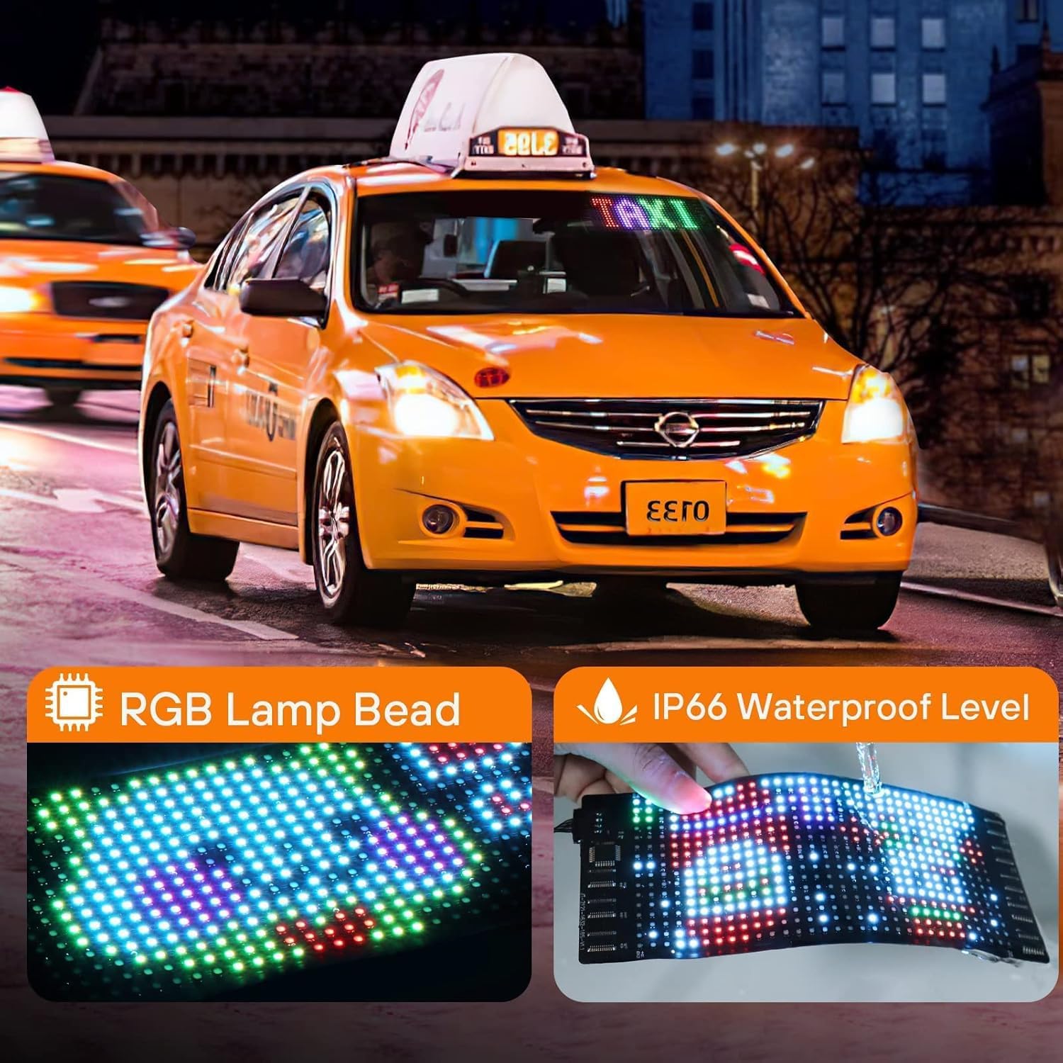 Detalle 2 de Rayhome AM0015 Flexible LED Sign, 7 in. x 3 in., USB 5V Bluetooth RGB