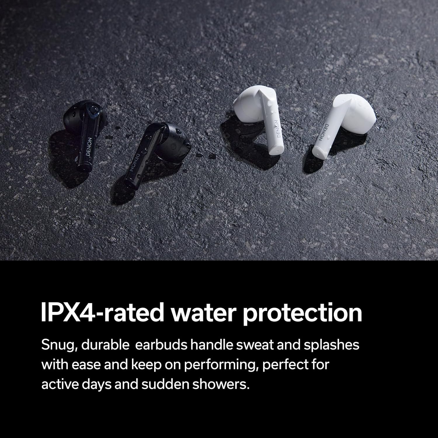 Thumbnail 6 de Denon AH-C500W True Wireless In-Ear-Kopfhörer (IPX4) mit Multipoint & Mikrofon – weiß