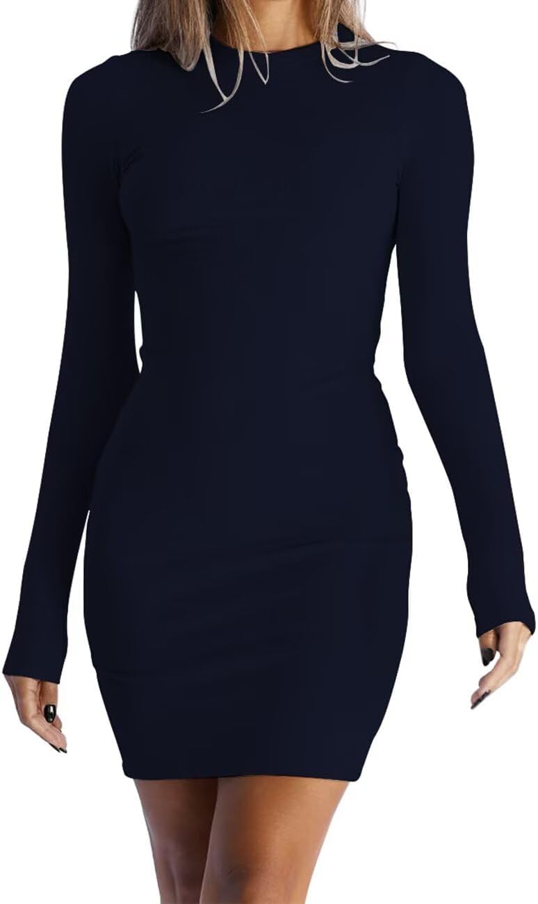 Detalle 2 de LACOZY Women Long Sleeve Bodycon Dress: Fall Ribbed Knit Midi for Everyday Confidence