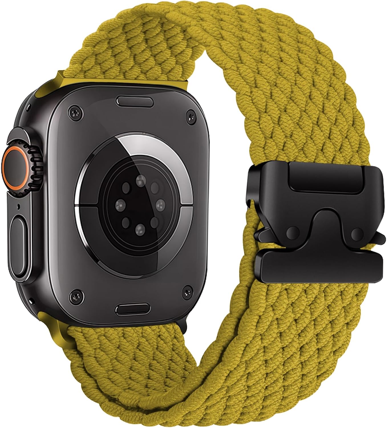 Detalle de YuiYuKa geflochtenes Nylon-Armband für Apple Watch Ultra/2 und Serie 10–1 (49/46/45/44/42/41/40/38 mm)