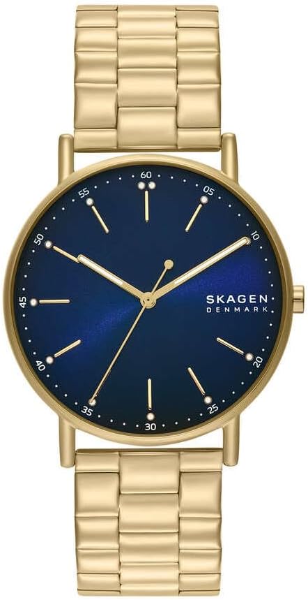 Detalle de Skagen Signatur Herrenuhr – Quarz-Dreizeigerwerk mit Edelstahlarmband