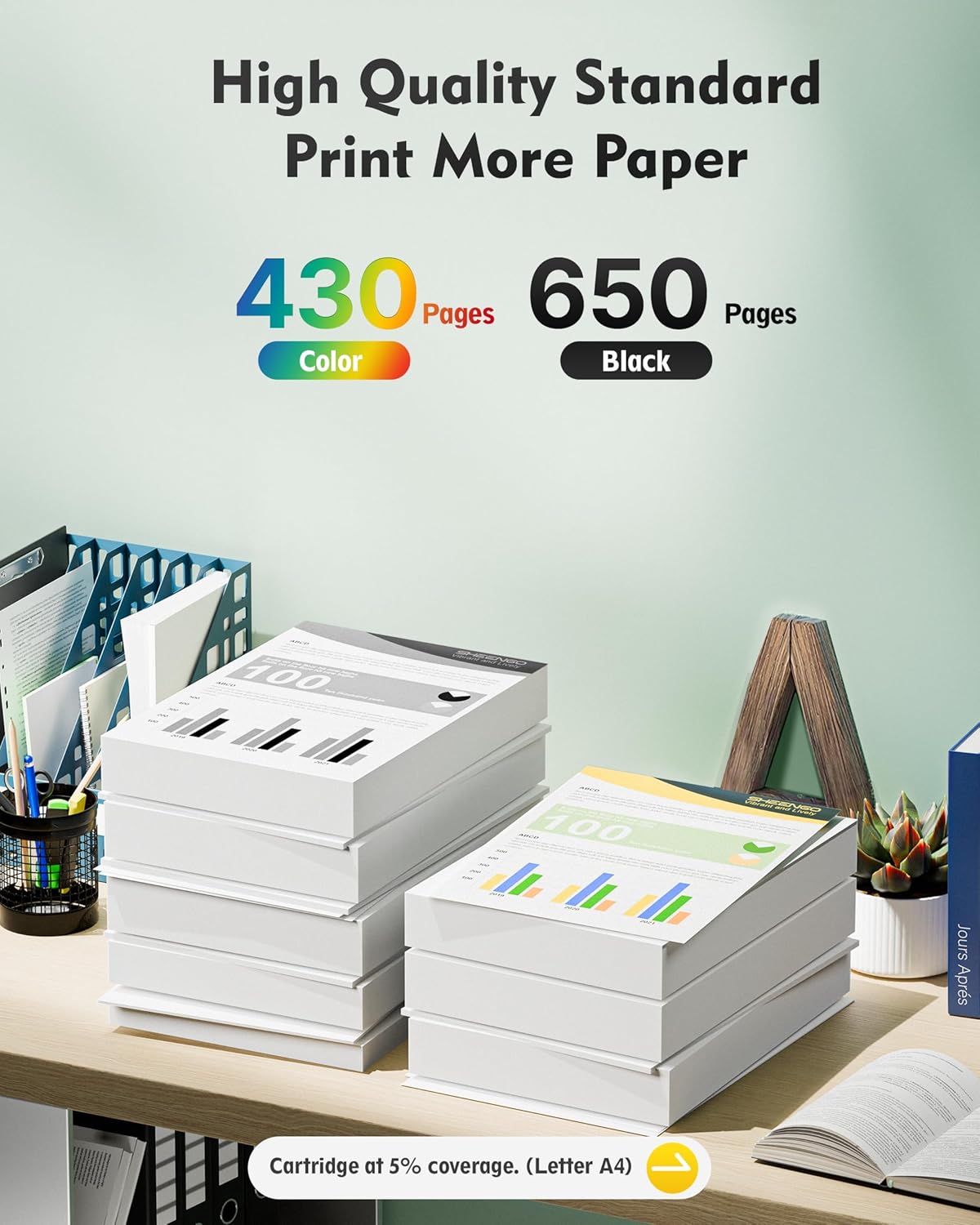 Thumbnail 1 de 305XL Remanufactured Ink Cartridges for HP: Black & Colour (2 Pack) for HP Envy/DeskJet Series