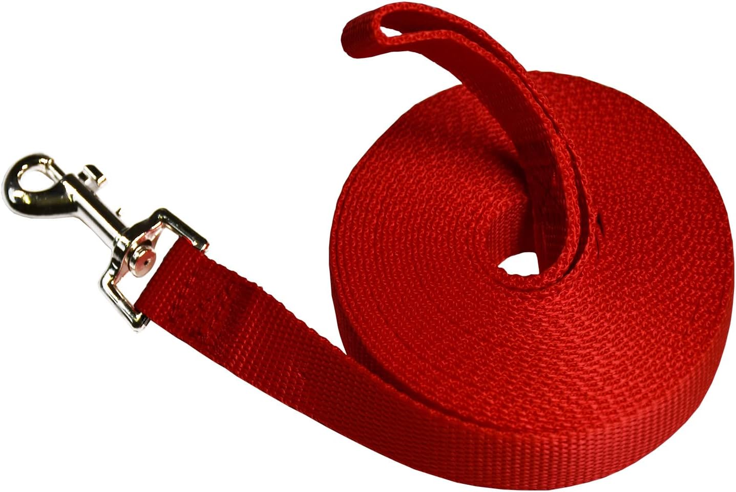 Detalle de NavoX träningskoppel för hund, 5 m nylon, rött och 2 cm brett
