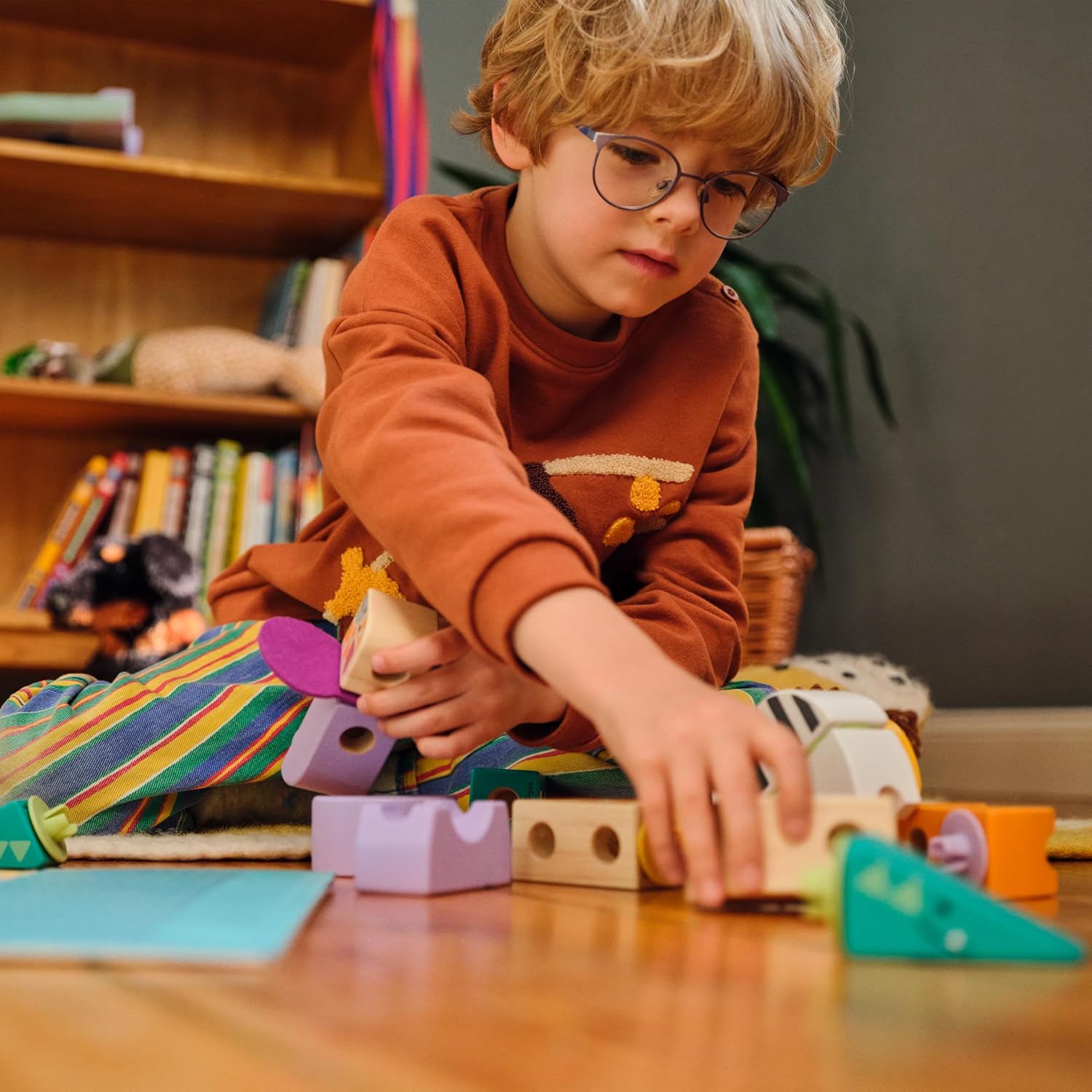Detalle de Melissa & Doug Blockables Safari 34 Teile đ§©
