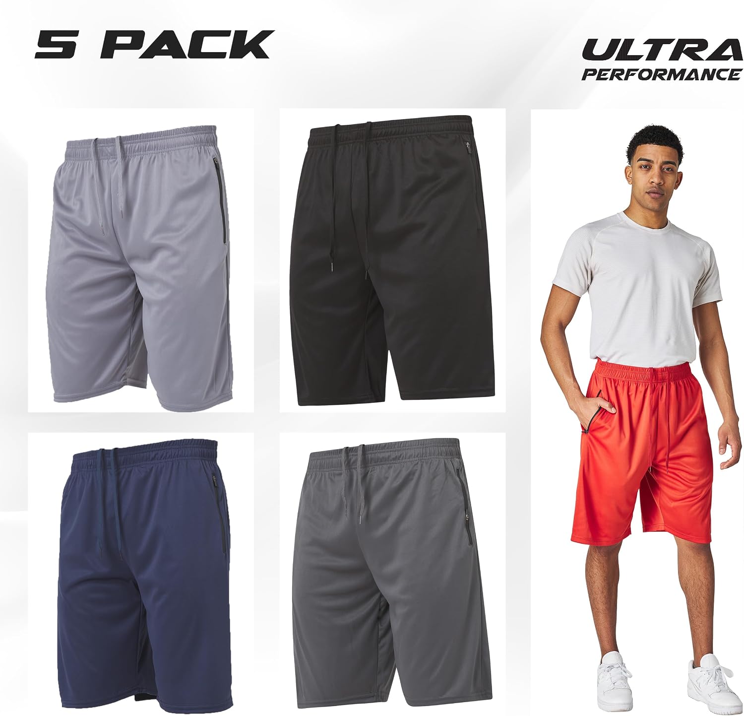 Detalle 2 de Ultra Performance Men's 5 Pack Running Shorts