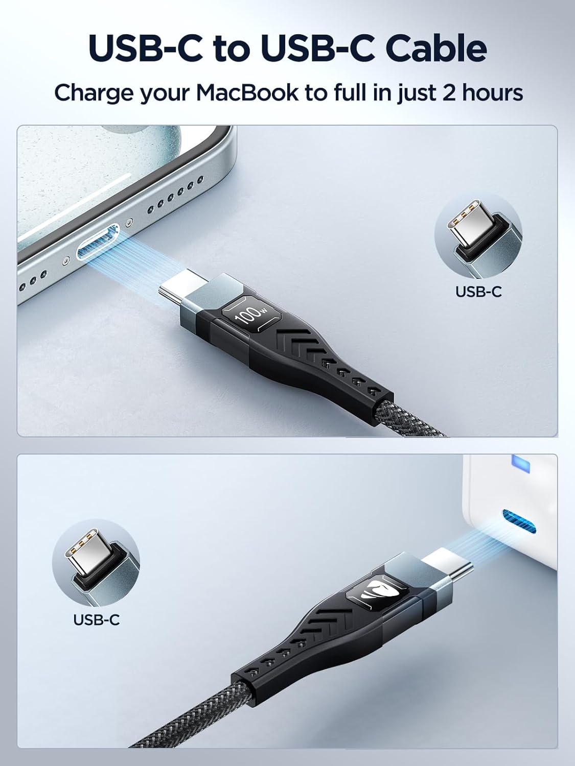 Thumbnail 4 de USB C to USB C 100W 2m fast charging cable
