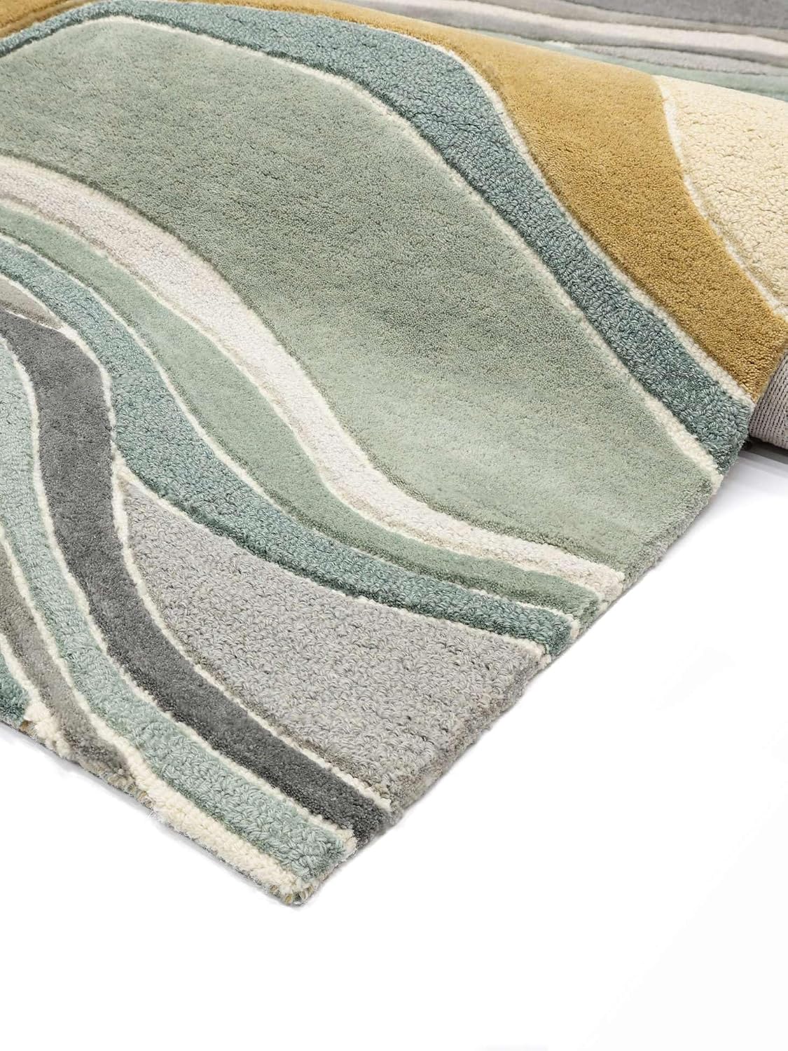 Detalle 1 de RugVista Marble – dywan wełniano-bawełniany 120 x 180 cm, zielony/multi