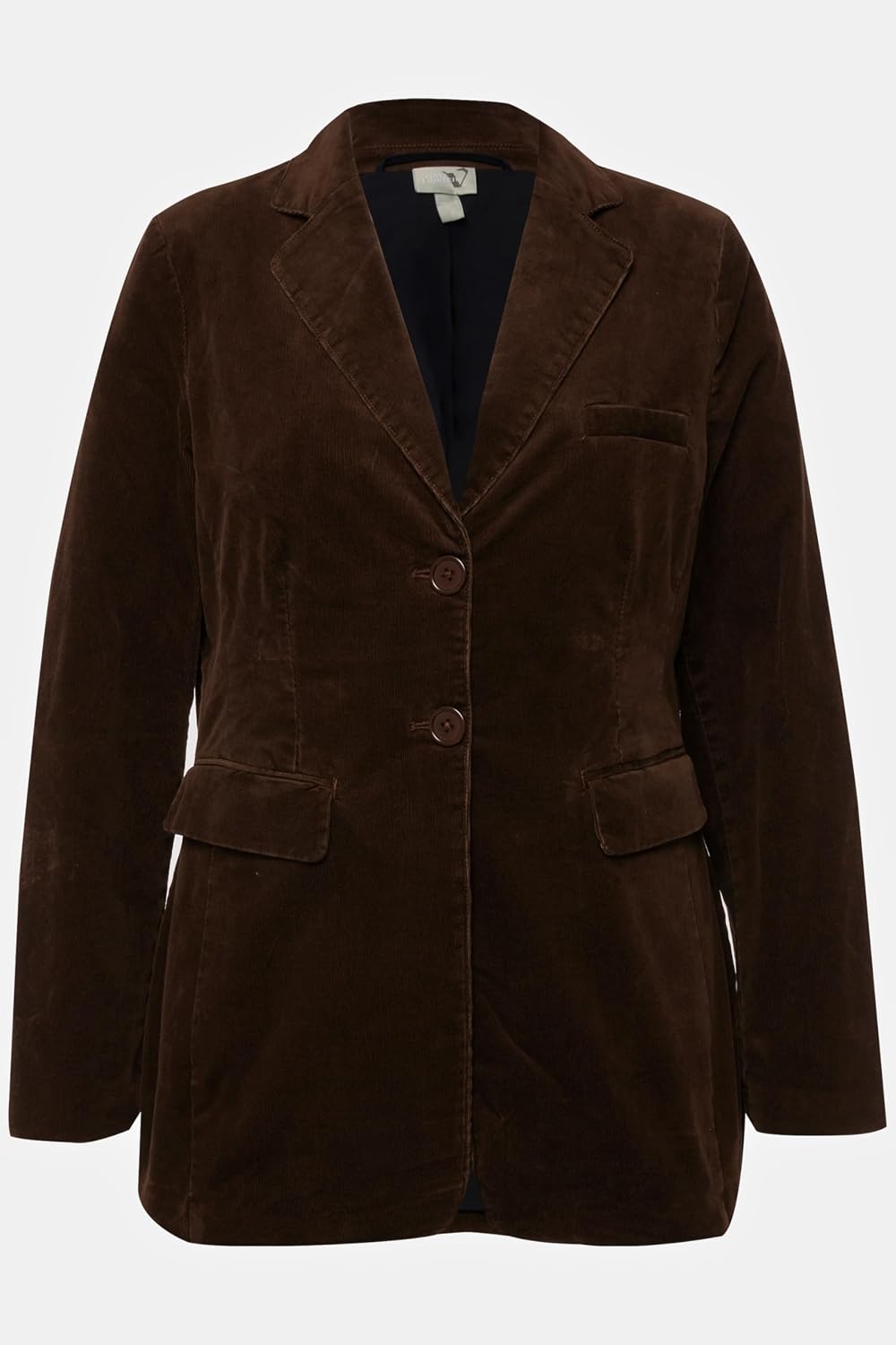 Thumbnail 6 de Ulla Popken Femme Grandes Tailles Blazer en Velours côtelé – Coupe cintrée, col à revers et fermeture boutonée (821533)