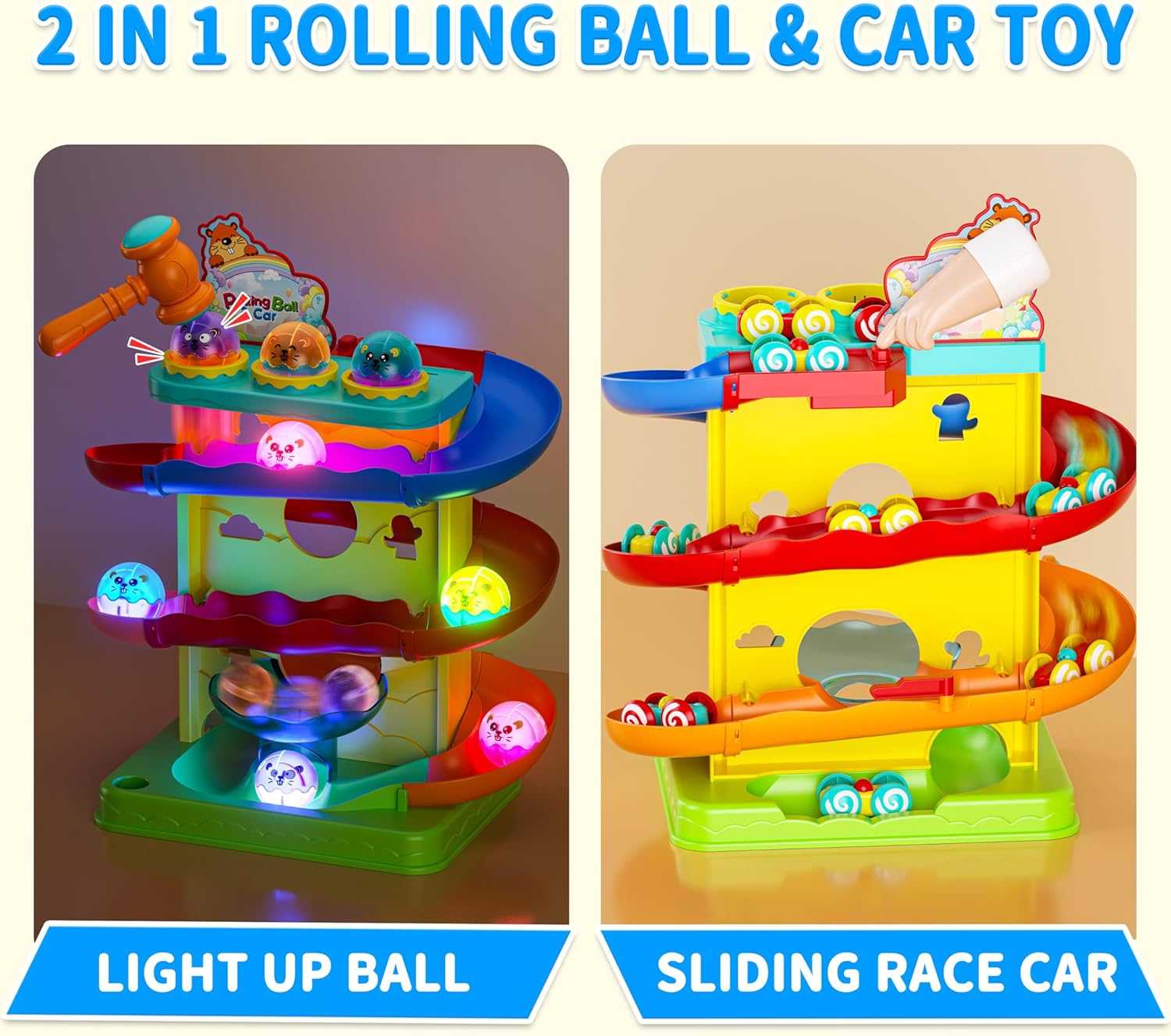 Detalle 1 de Funwee 2-in-1 Rolling Ball Ramp Toy