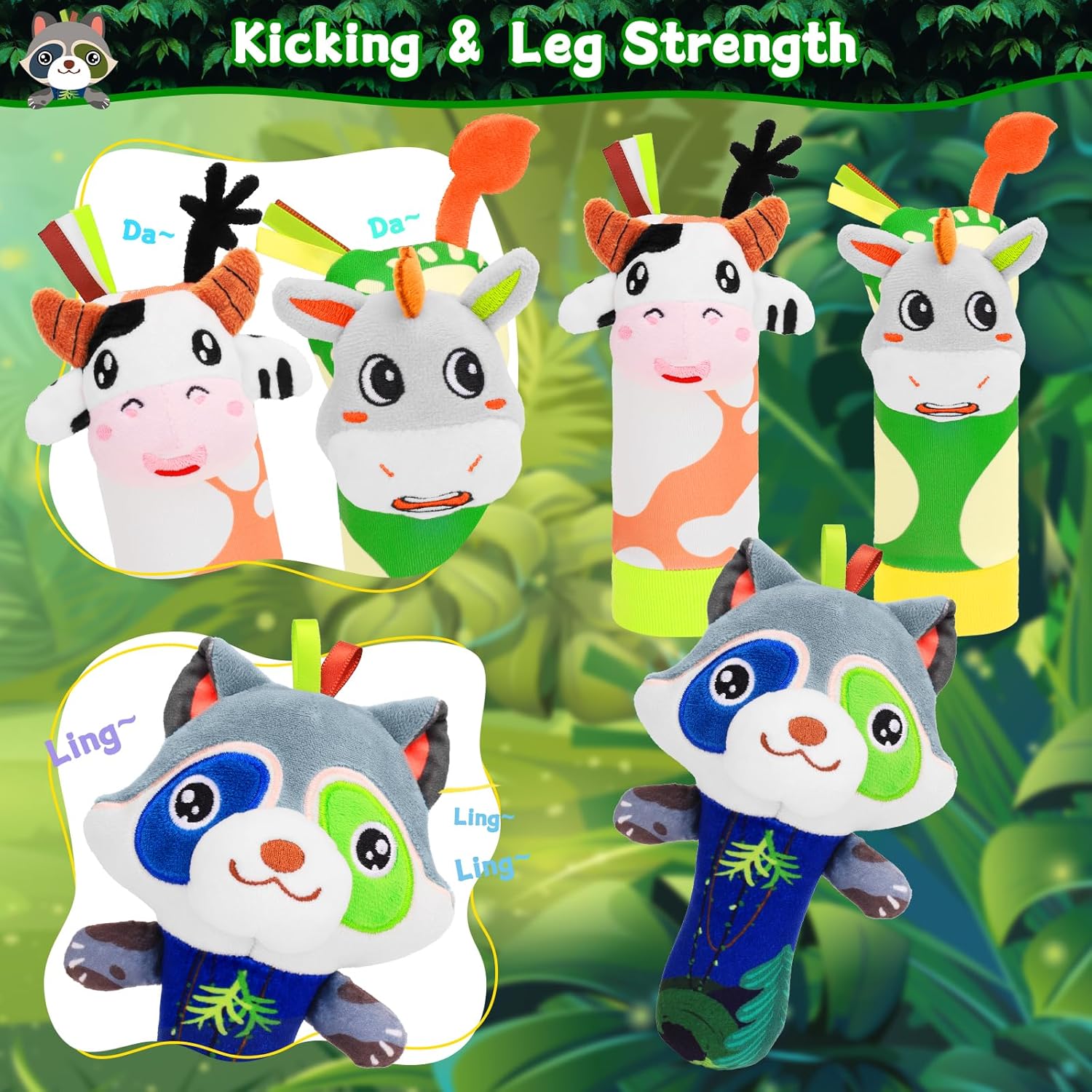 Thumbnail 4 de Zendstanding Newborn Gift Set: Wrist Rattles, Socks and Hand Grip Rattle for 0–12 Months