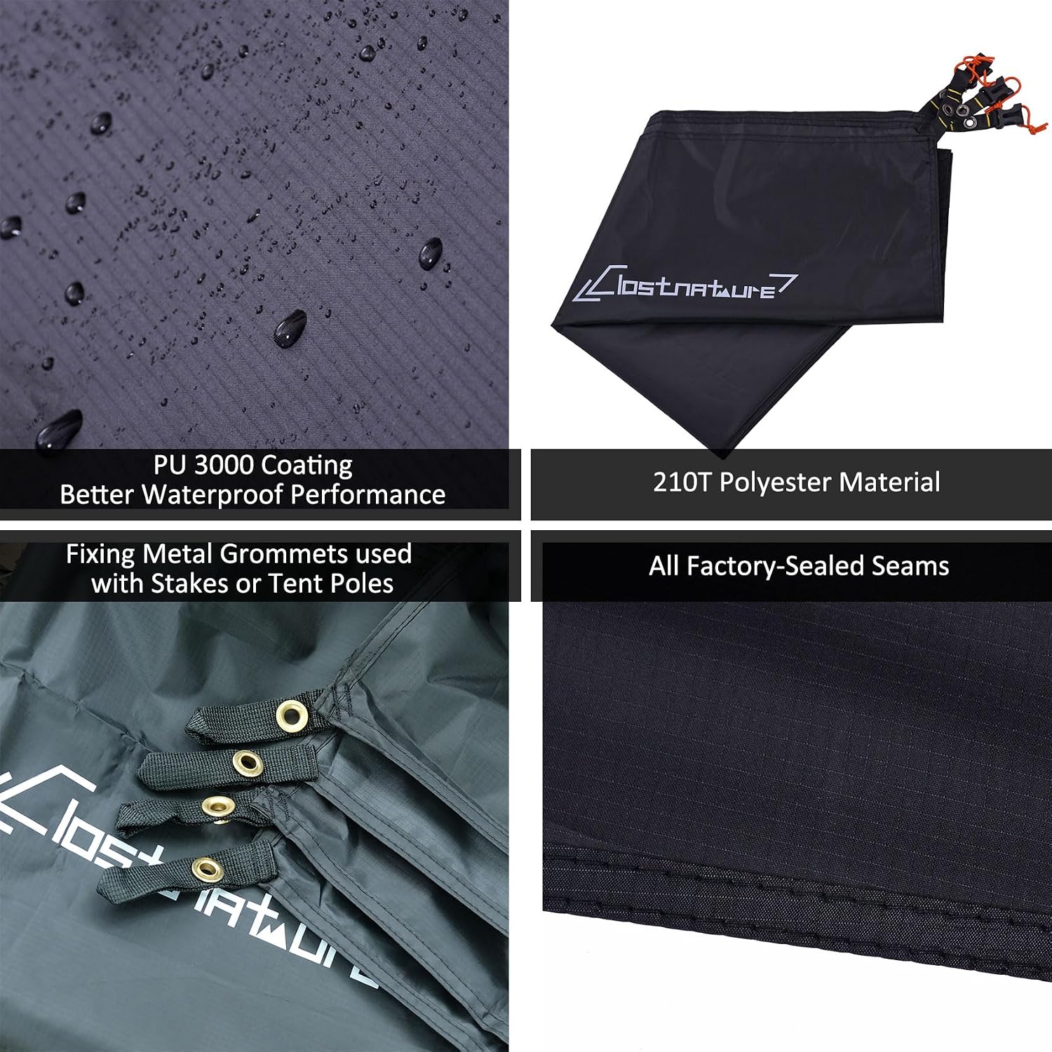 Thumbnail 1 de Clostnature Tent Footprint: Lightweight Waterproof Ground Sheet for 2-Person Tents