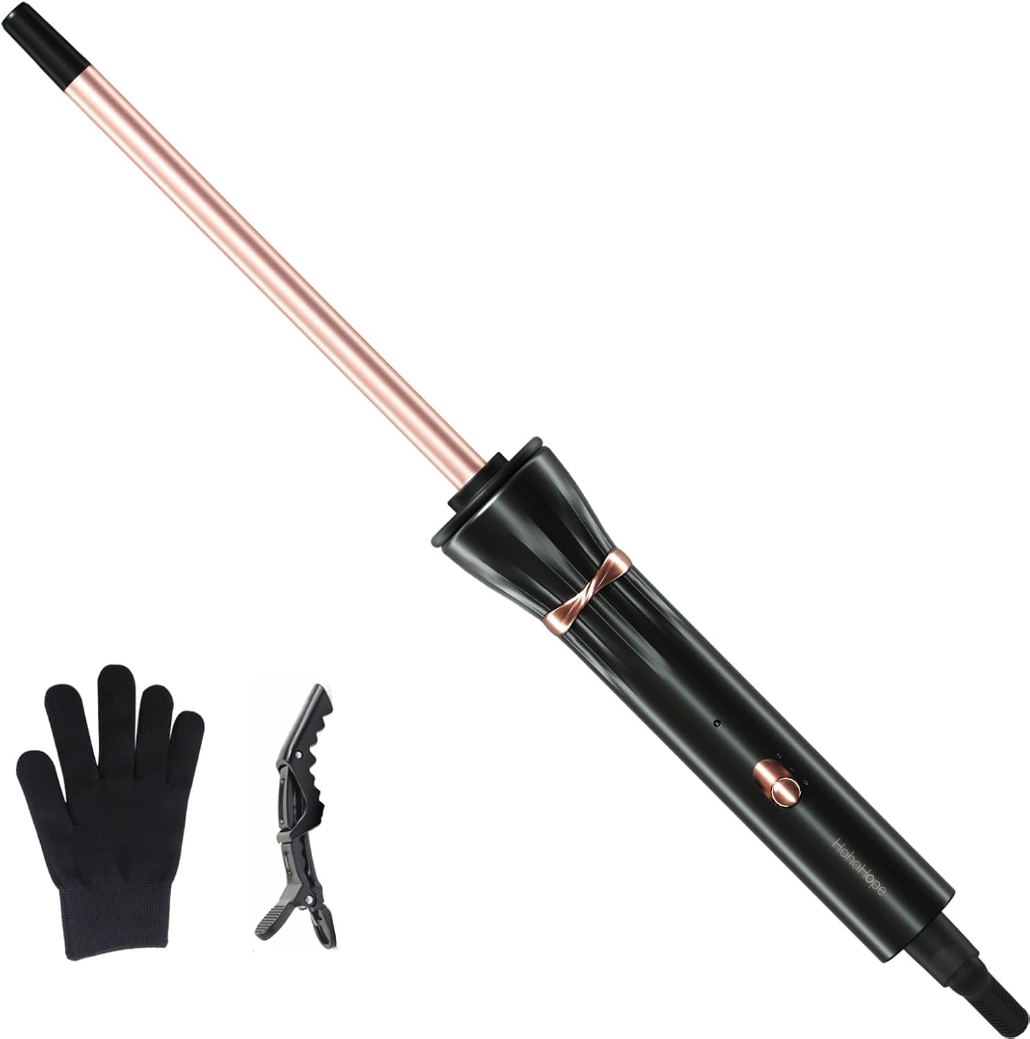 Detalle de Hahahope 3/8 Inch Curling Wand (9mm) – Tiny Barrel for Tight Curls