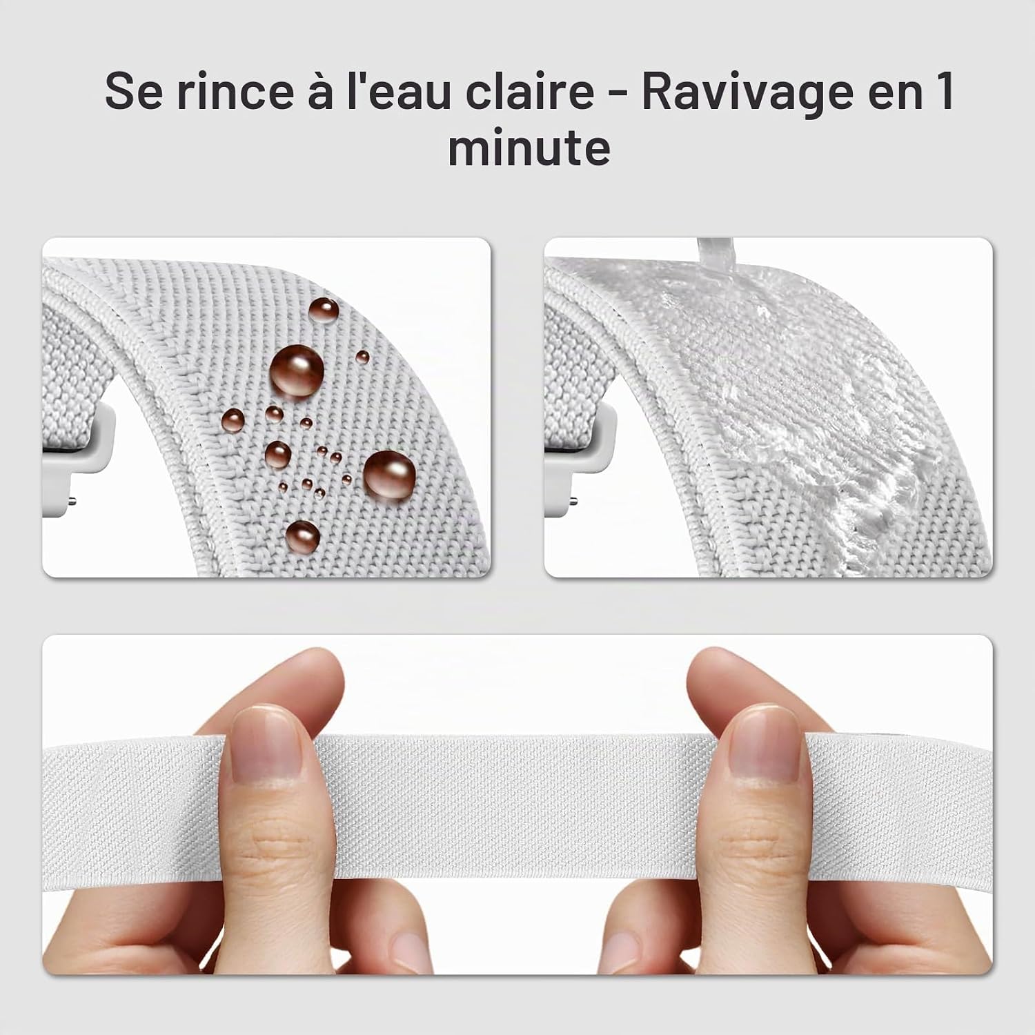 Thumbnail 2 de Fullmosa nylonarmbandjes voor Apple Watch, set van 4, elastisch en waterbestendig