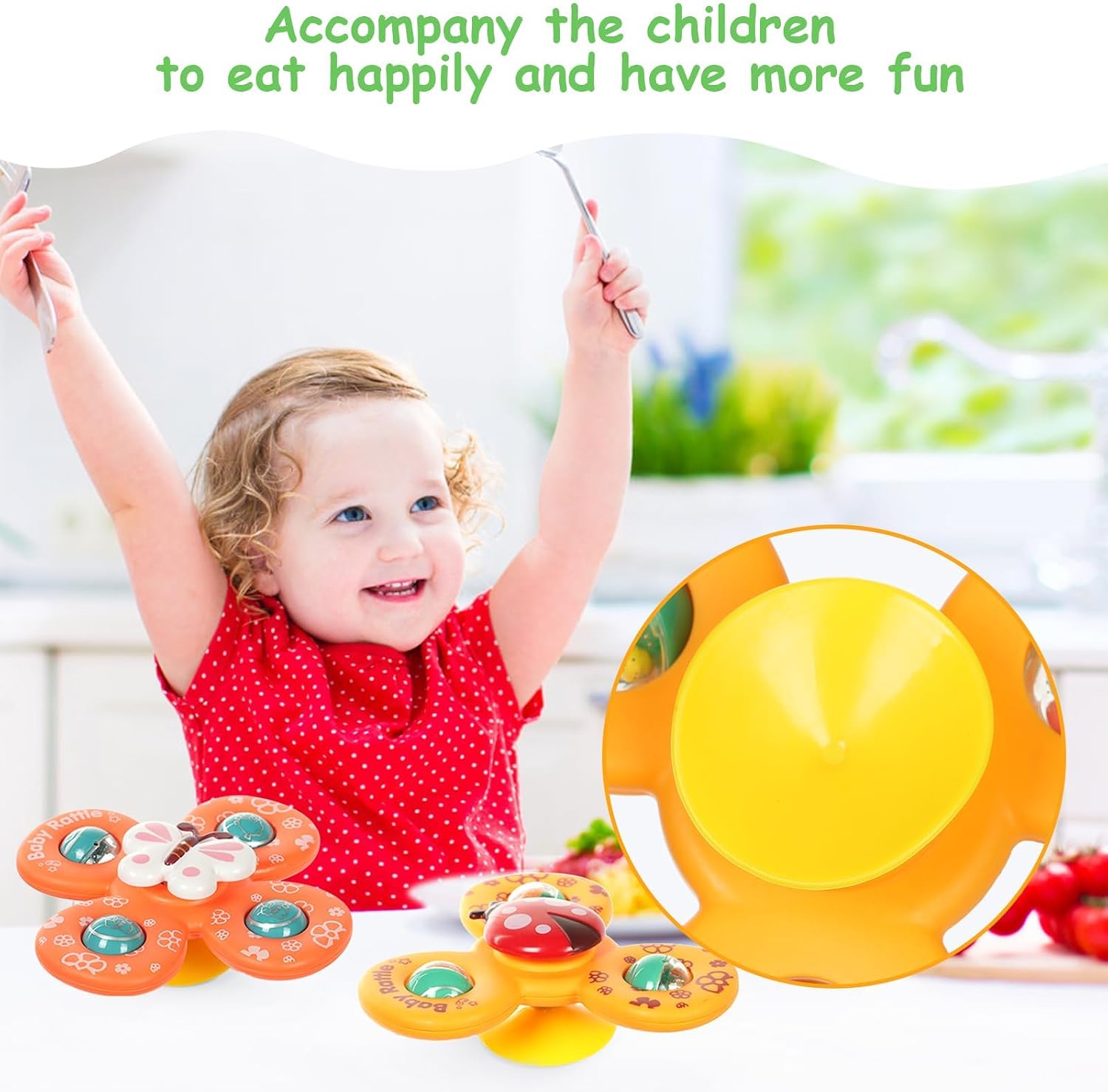 Thumbnail 3 de Ainiv 3PCS Suction Cup Spinner Toy Set – sensory spinners for babies and toddlers