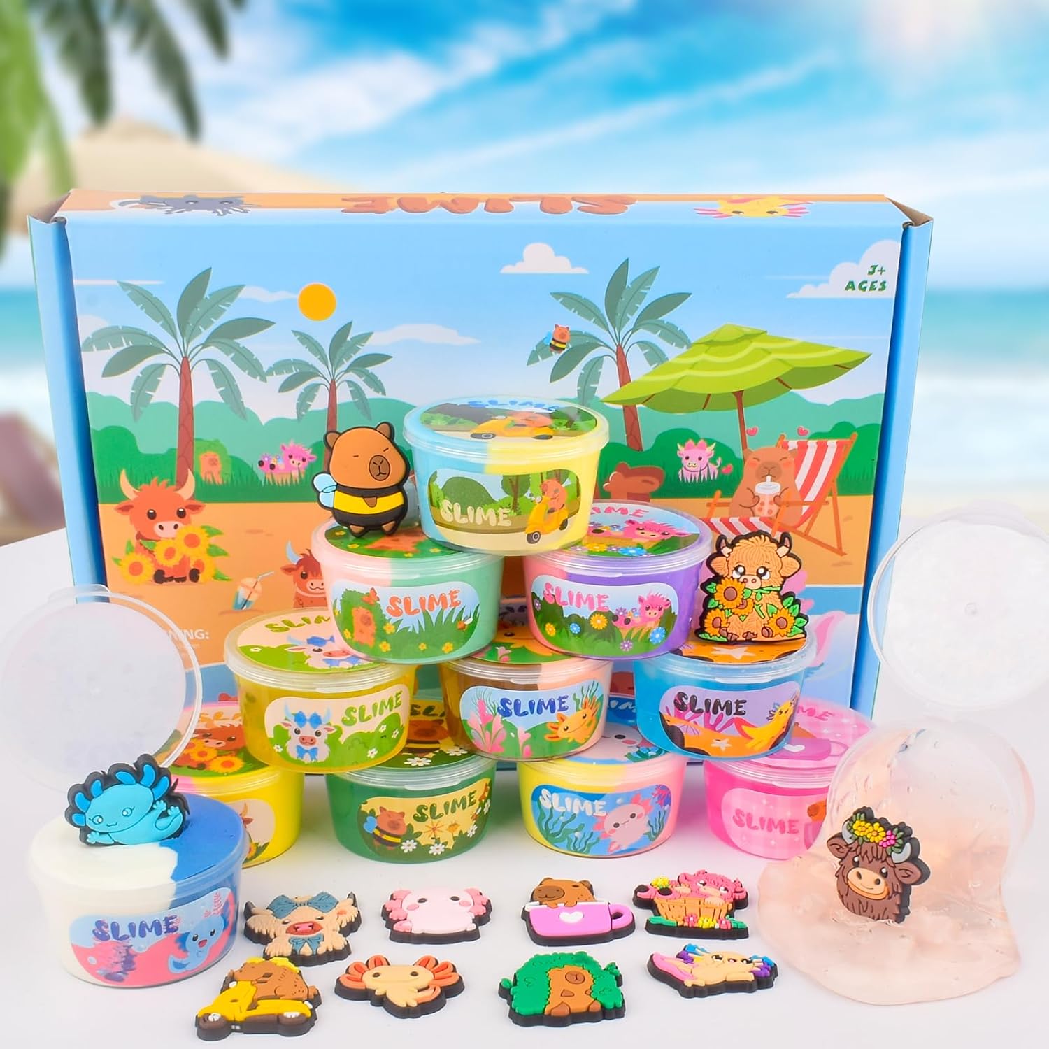 Thumbnail 5 de 12 Pack Fluffy Axolotl Slime Kit 12pc