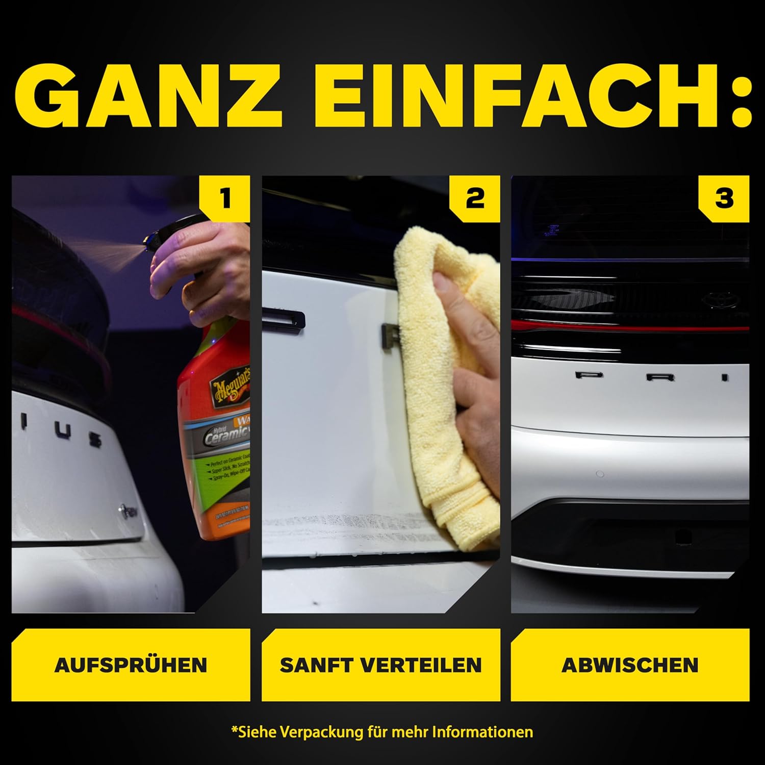 Thumbnail 3 de Meguiar’s Hybrid Ceramic Waterless Wash & Wax – Trockenwäsche mit Keramikwachsschutz, 710 ml (G251024EU)