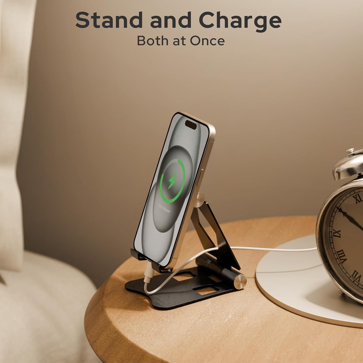 Detalle de Zivacate Foldable Desk Phone Stand, 2 Pack, Adjustable Angle and Height