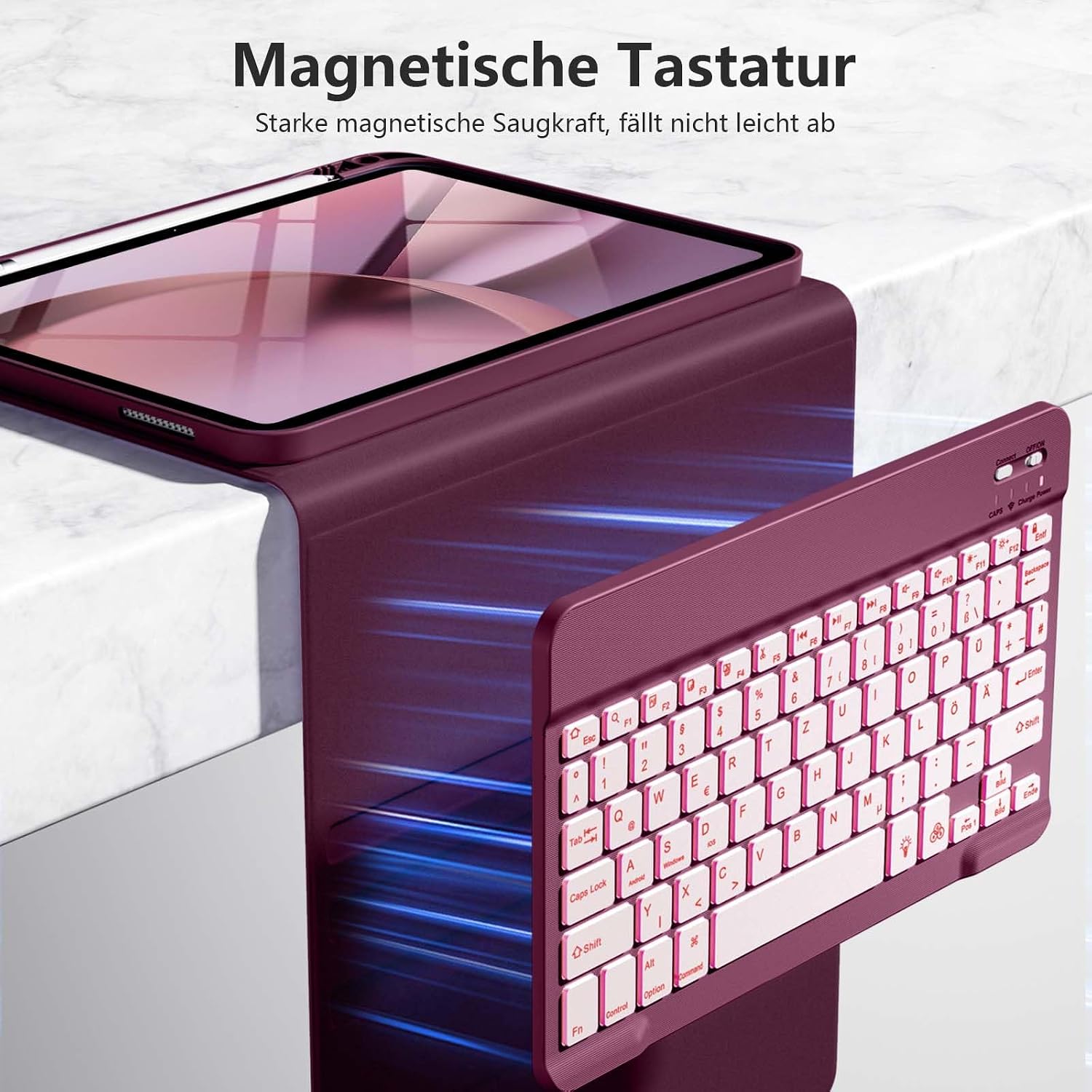 Detalle 2 de drivego Hülle mit Tastatur für iPad 11 Zoll