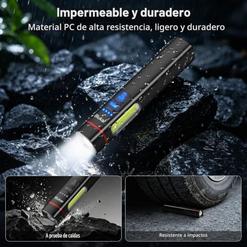 Thumbnail 6 de Blukar 2026 Gen2, linterna LED recargable con luz COB y USB-C