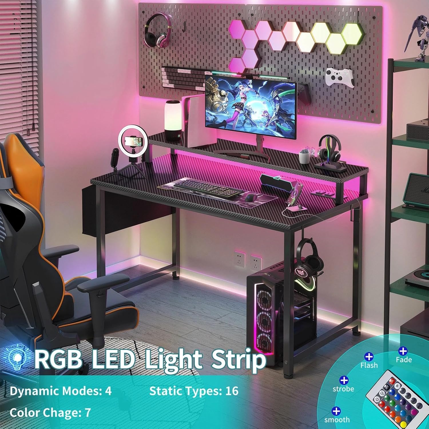 Detalle 2 de Lufeiya Gaming Desk 40 Inch
