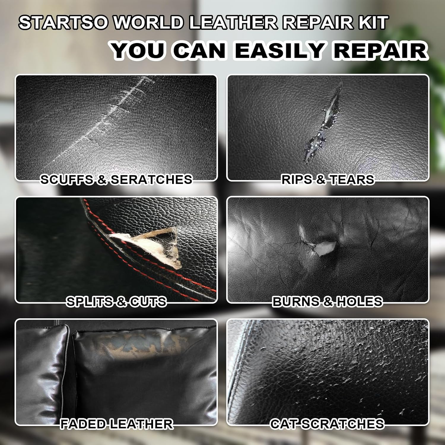 Detalle 2 de STARTSO WORLD Leather Repair Kit for Furniture