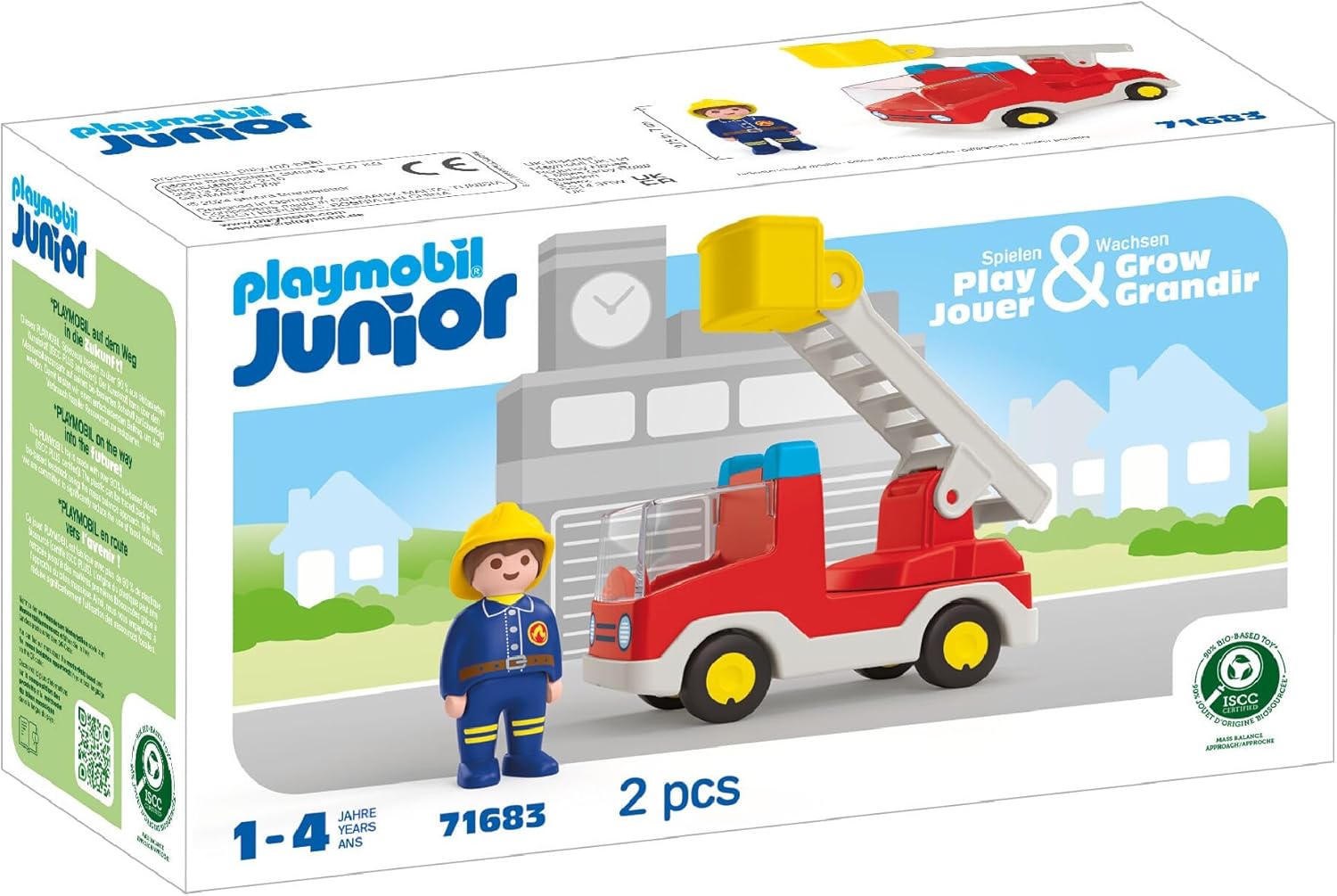 Detalle 2 de PLAYMOBIL 71683 Feuerwehrleiterfahrzeug Spielzeug ⛑️🚒