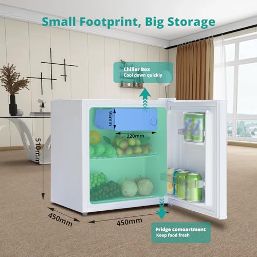 Detalle de SMETA Mini Counter Fridge 48L: Compact Table Top Cooler for 0–10°C Storage