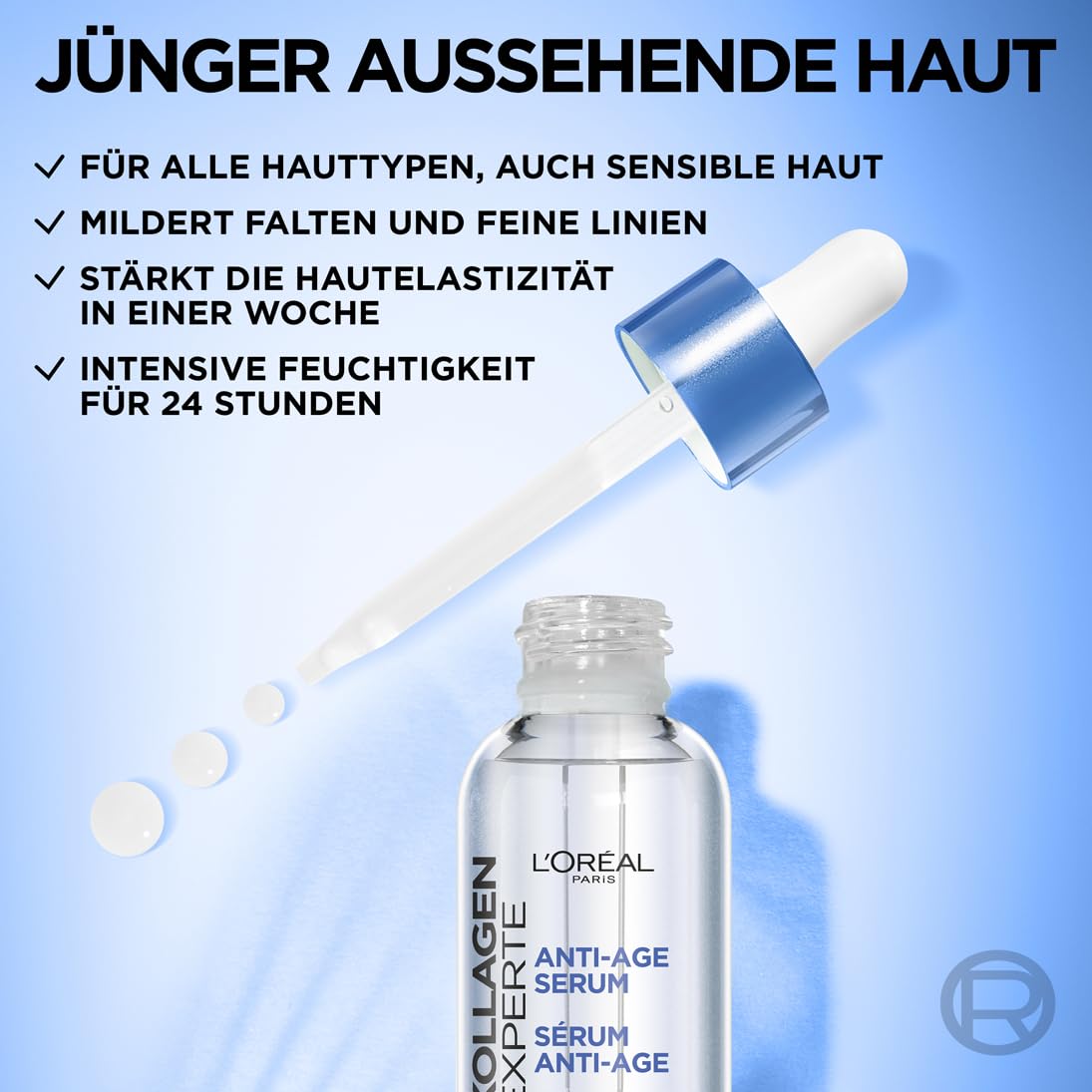 Detalle 2 de L’Oréal Paris Anti-Age Serum Collagen Experte mit Glycerin & Vitamin C (30 ml)