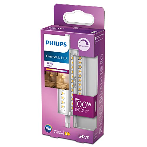 Detalle de Philips Bombilla LED lineal R7S 118 mm 100W luz neutra (regulable) con Eye Comfort