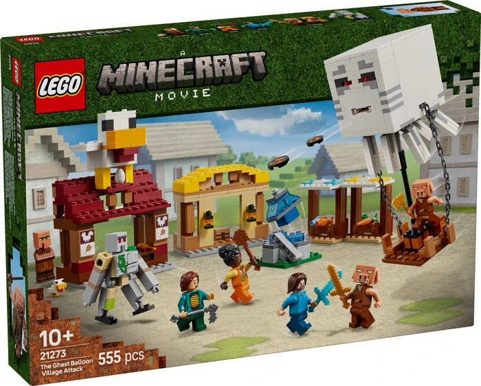 Thumbnail 8 de LEGO Minecraft Angriff des Ghast-Ballons 21273 – Dorfplatz mit Verteidigung & fliegendem Ghast-Ballon