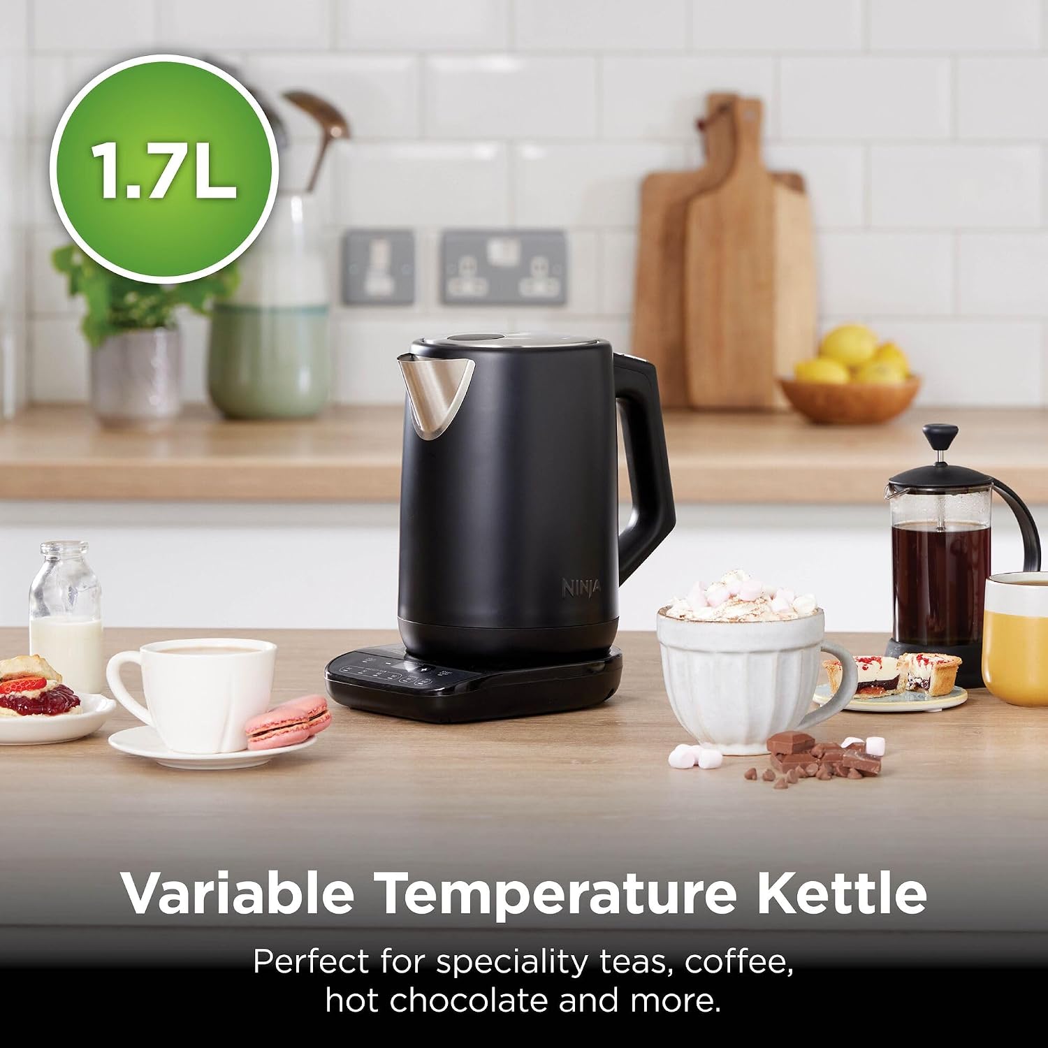 Detalle 2 de Ninja Perfect Temperature KT200UK Kettle with Temperature Selector (Matte Black)