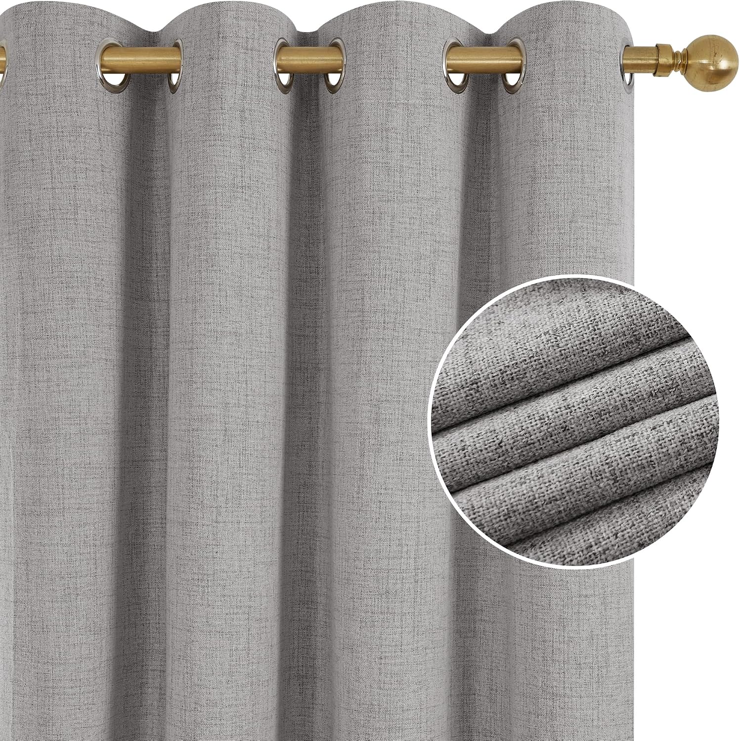 Detalle 2 de Deconovo Full Blackout Curtains 46x90 📐