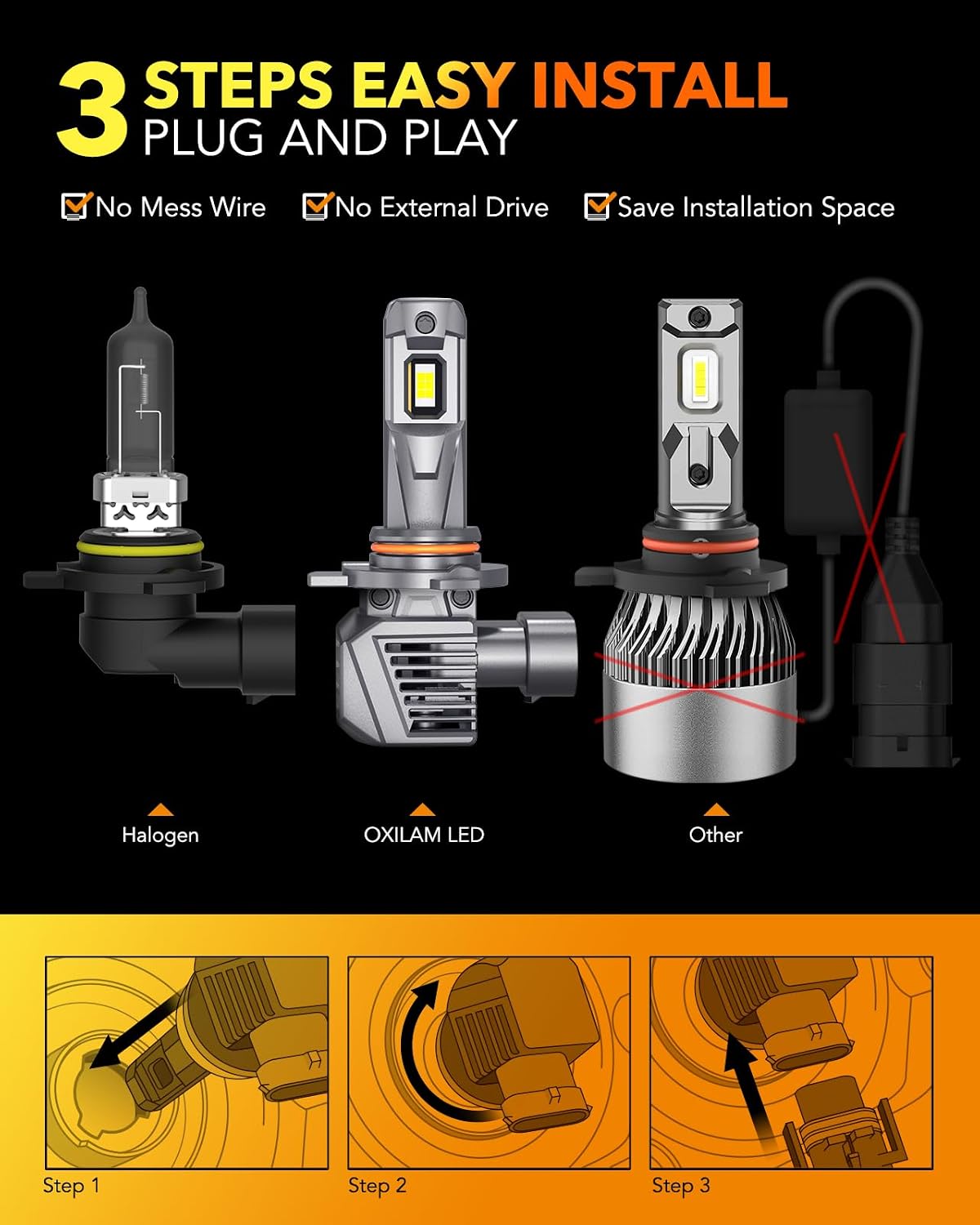 Detalle 1 de OXILAM Headlight Bulbs 9012/HIR2