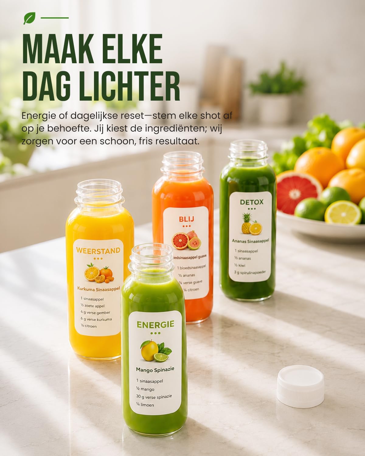 Detalle de LINKChef slowjuicer met koudpersing, 250 W, 13 cm vulopening en 1,8 liter reservoir