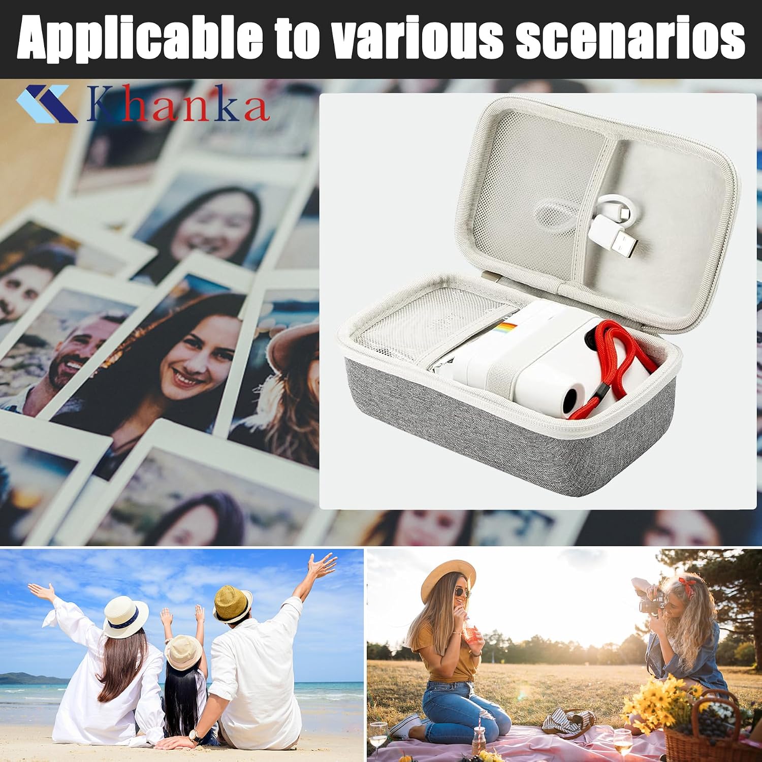 Detalle 2 de Khanka case for Polaroid Go Generation 2 hard travel case
