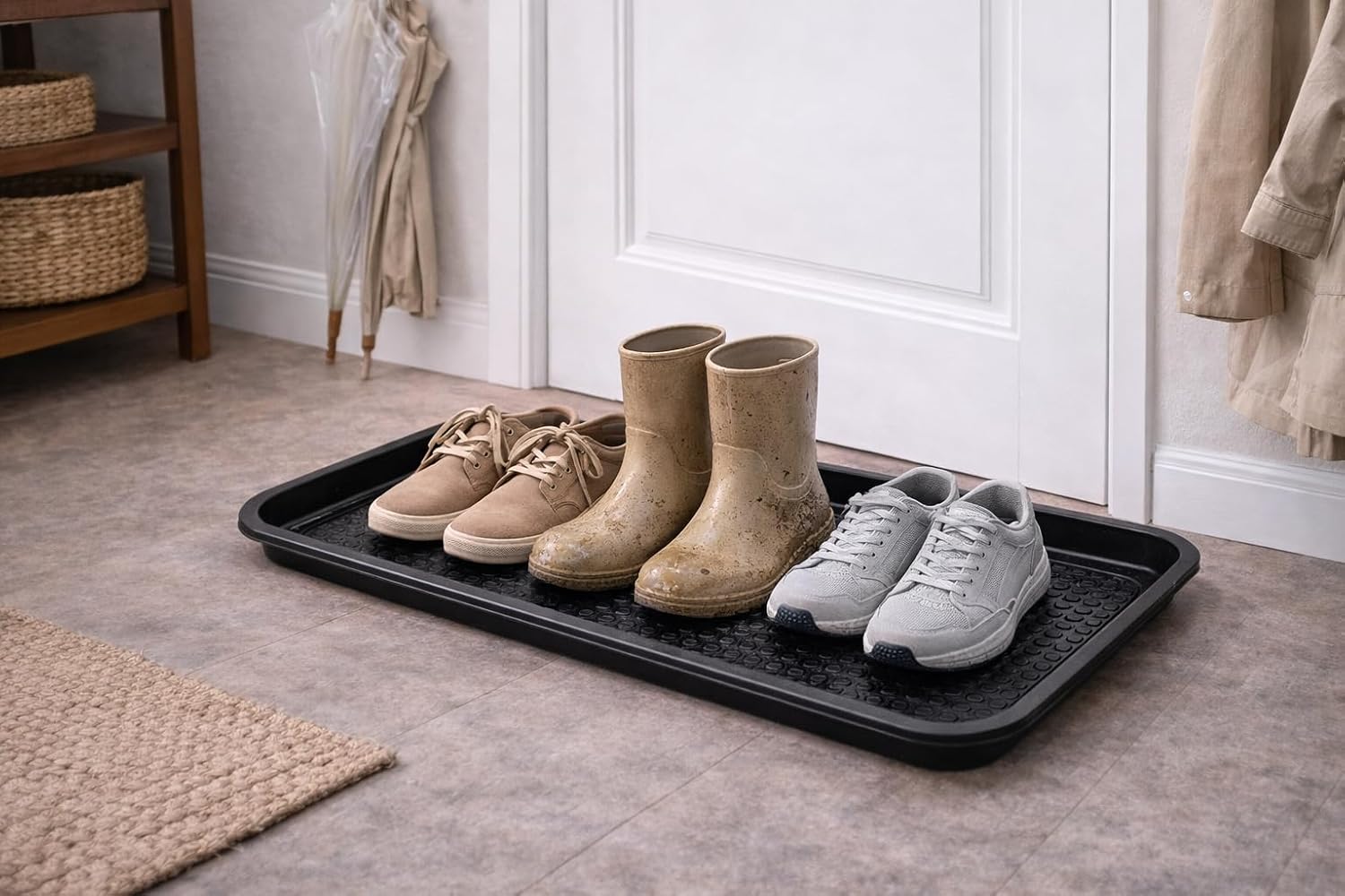 Detalle 2 de TIMO SPORTS Apex Shoes Tray, Large Waterproof Plastic Floor Mat
