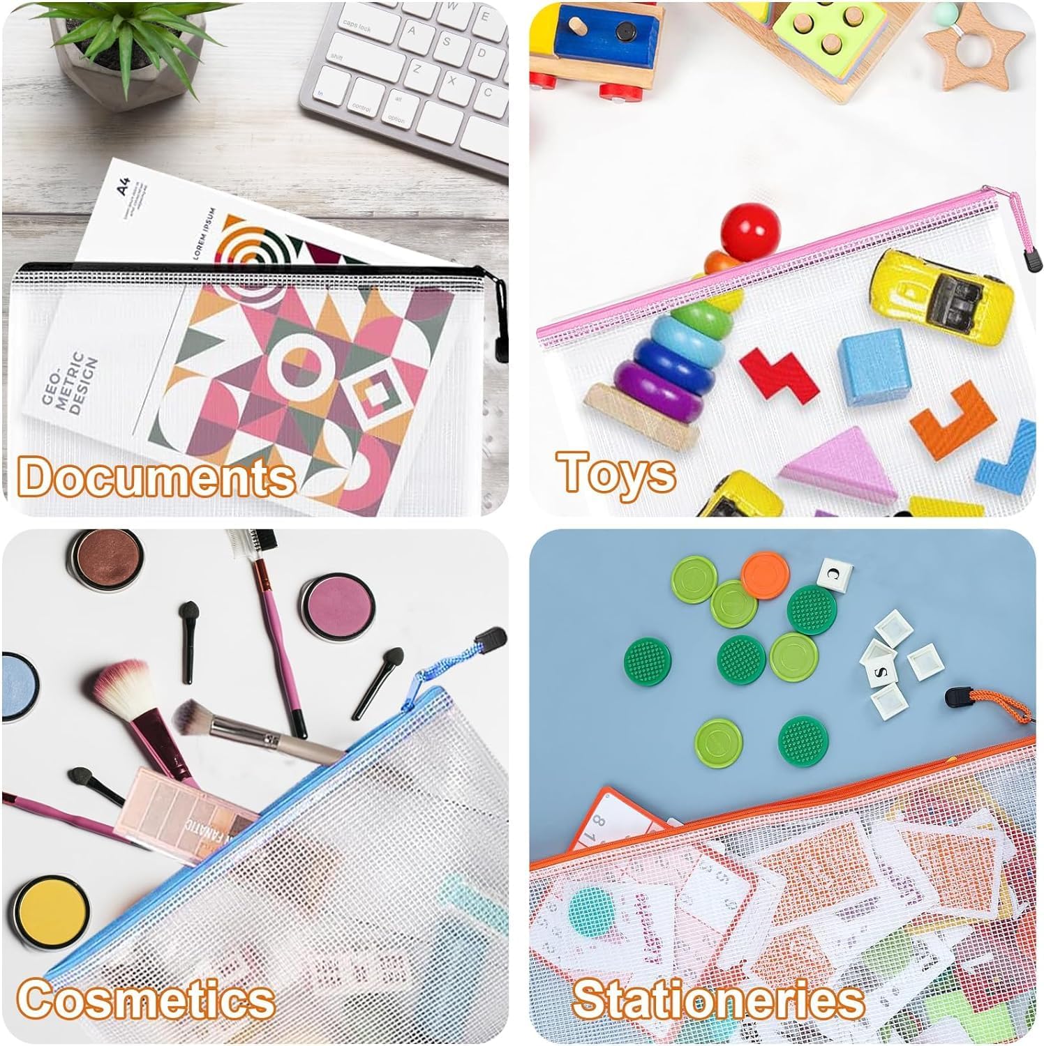 Thumbnail 6 de Jicsetk A4 Zip Lock Plastic Wallets