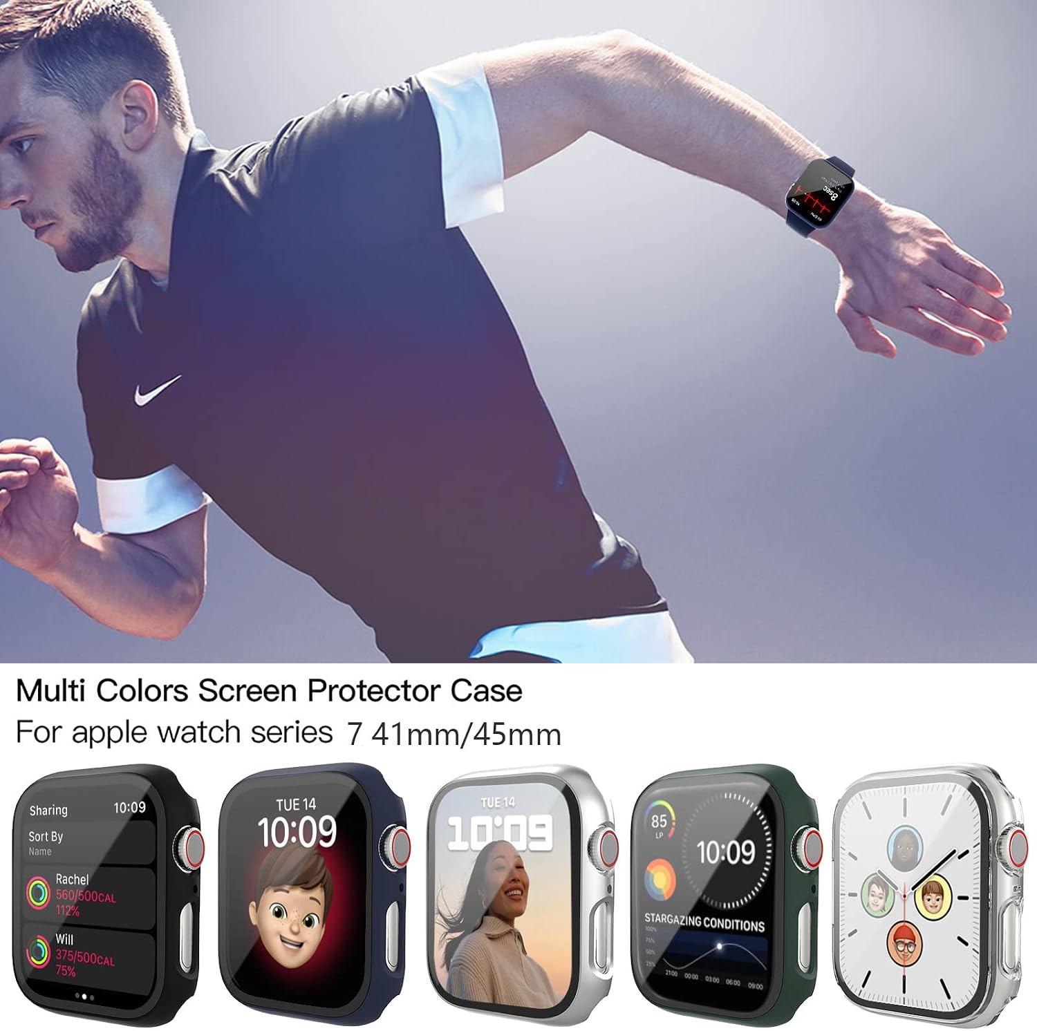 Thumbnail 6 de Haojavo 5-Pack Apple Watch case with 45mm fit