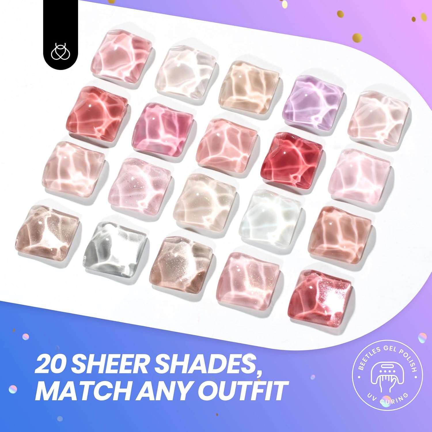 Detalle de Beetles Jelly Gel Nail Polish Set 75 PCS