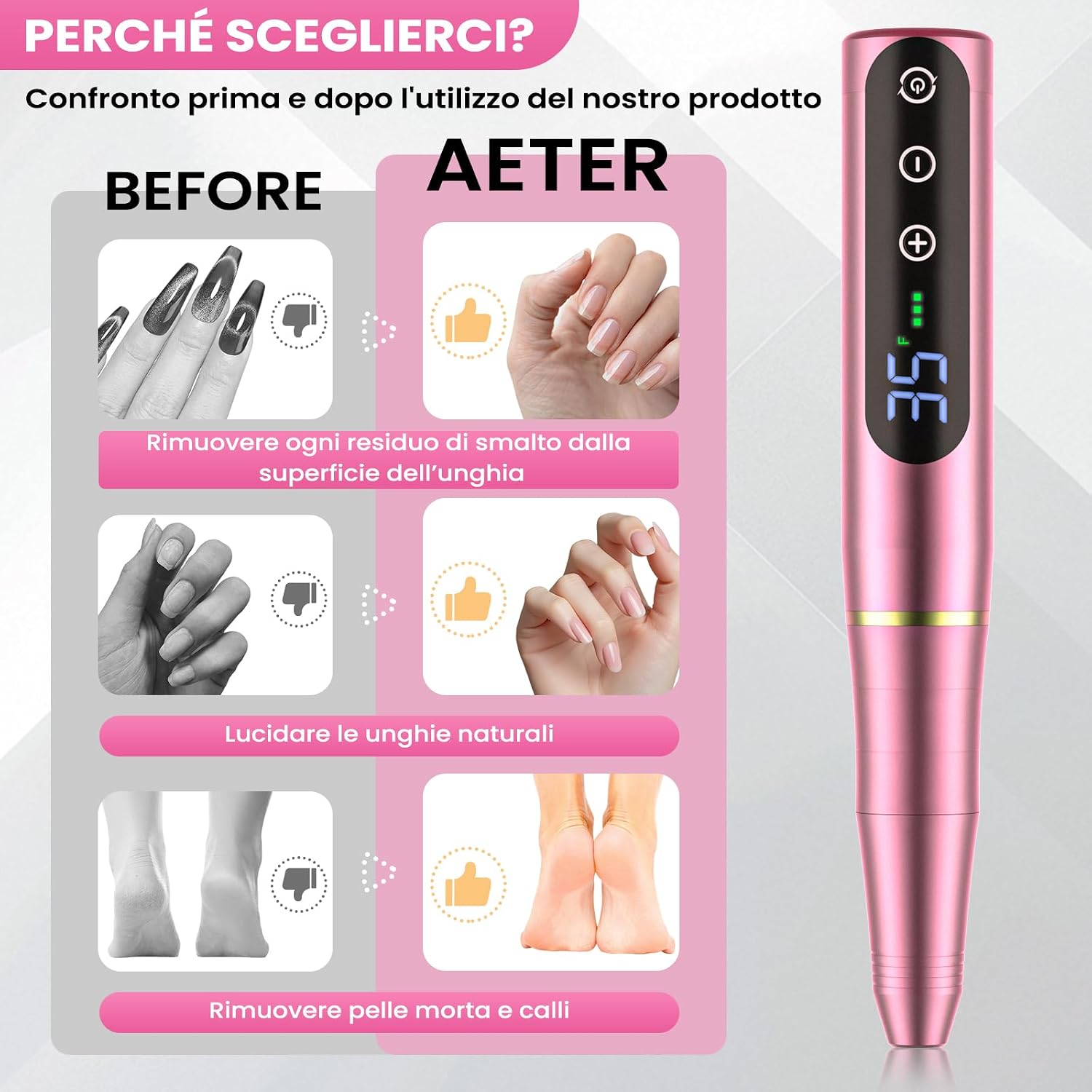 Detalle 2 de NAILGIRLS Fresa per Unghie 35000 Giri 💅