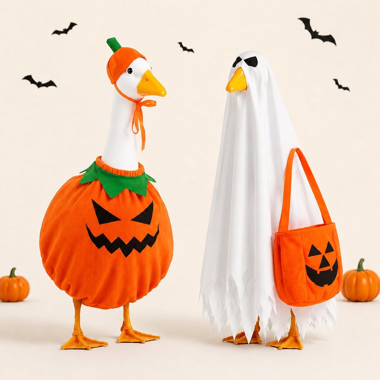 Detalle de JSCPC Fall and Halloween Lawn Goose Outfits, 2 Set for 23-Inch Geese