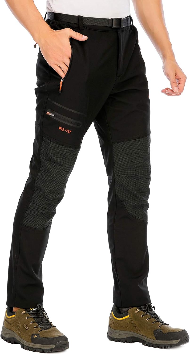 Detalle 2 de DAFENP Pantaloni trekking uomo impermeabili termici